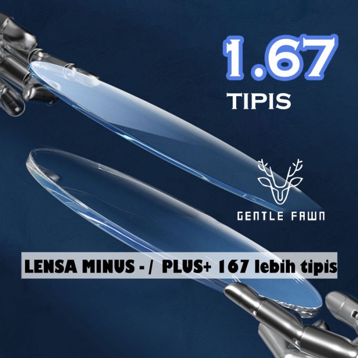 Gray Pink Lensa Di Pertipis 167 Antiradiasi/Blueray/Photocromic Minus