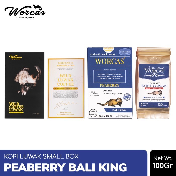 

Kopi Luwak Liar Bali King (Peaberry) 100Gr - Bean (Biji)