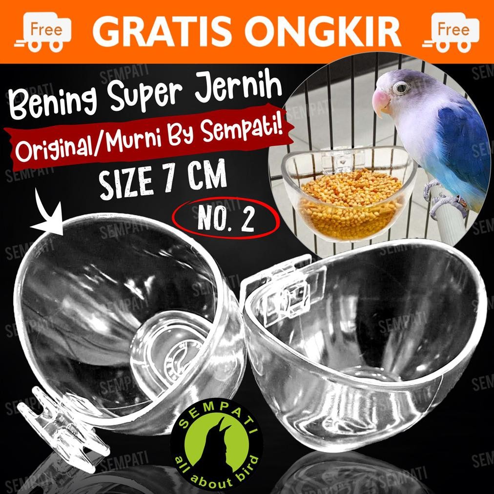 SEMPATI Cepuk Burung Cepuk Perahu No 2 Sempati Cepuk Anti Tumpah Wadah Tempat Pakan Makanan Minum Bu