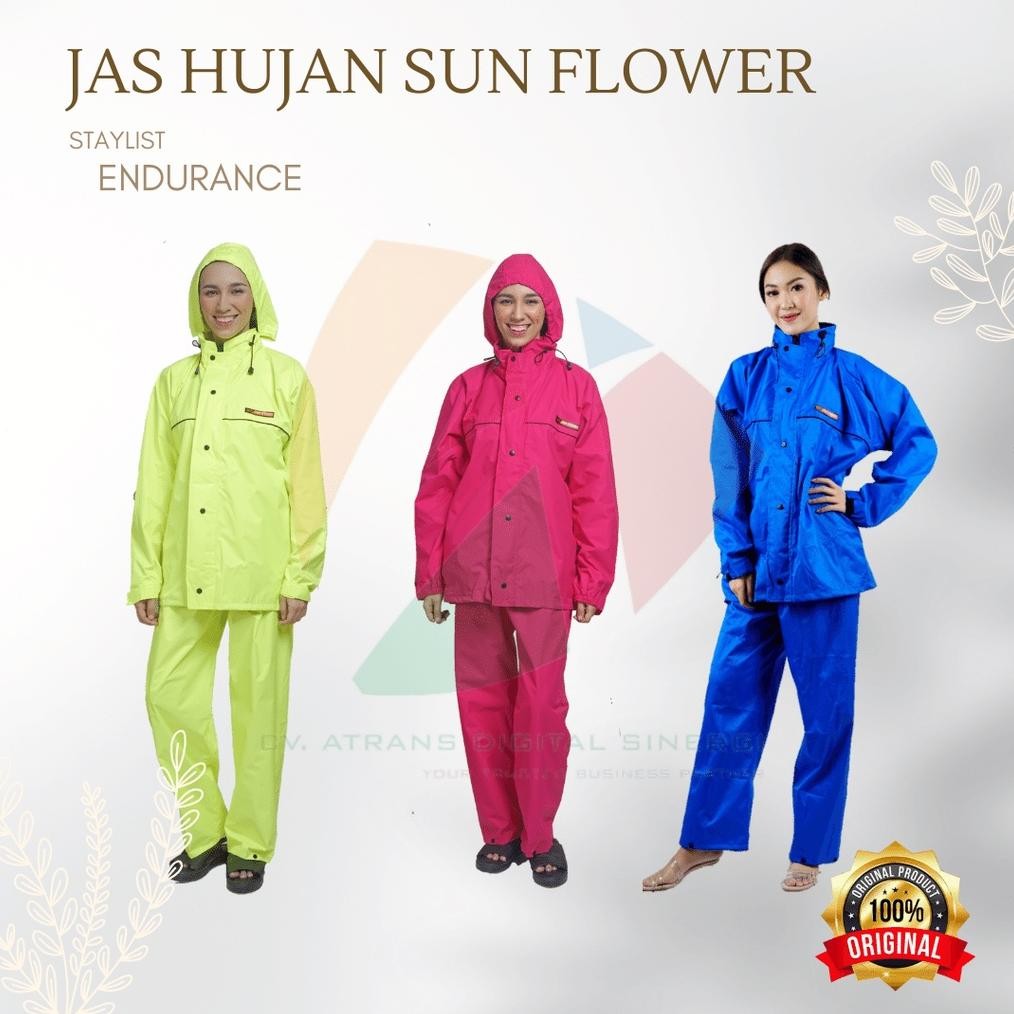 (PROMO HUJAN) JAS HUJAN SUNFLOWER 100% ORIGINAL