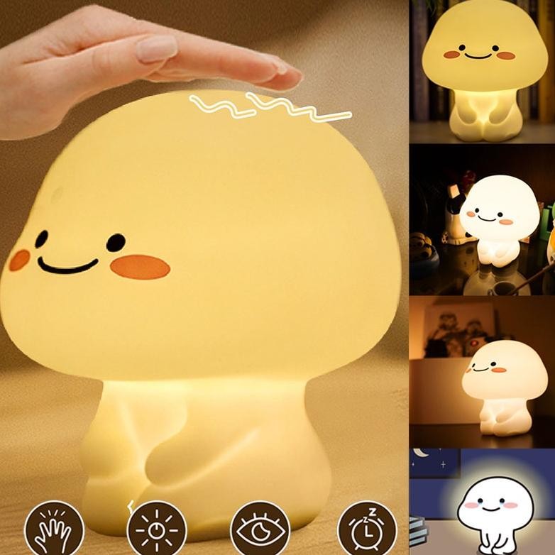 DISKON Lampu malam silikon Lampu tidur Quby si Pentol Lamp Star Moly Touch lamp Original Dimmer Kado