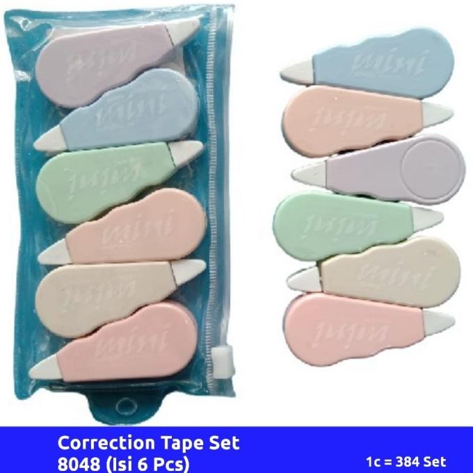 

Correction Tape 8048 Pastel (Isi 6 Pcs)