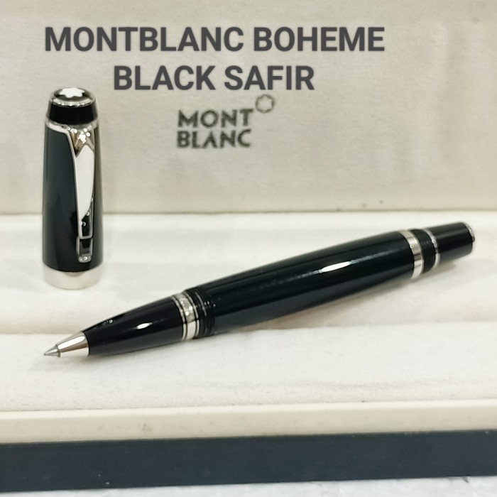 

Farizal - Pena Mont Blanc Boheme Platinum Permata Black Safir Original No Parker Pilot Platinum