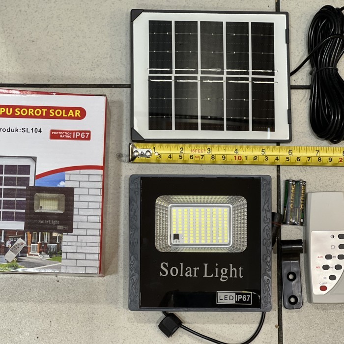 <<<<<] Lampu sorot solar panel 100 watt 100w lampu sorot tenaga surya 100watt