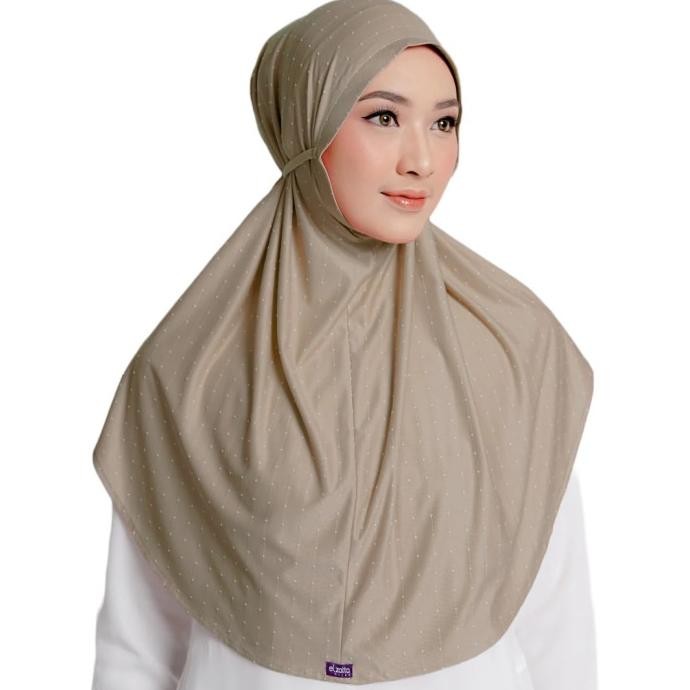 Elzatta Sabelya Polka Jilbab Maryam Motif Simple Terbaru Hijab Instan
