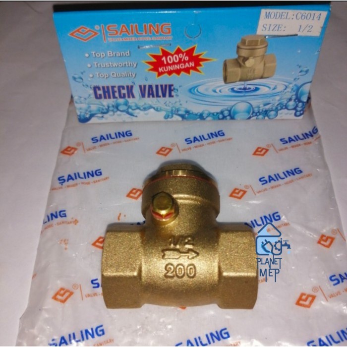 Ready stock] SAILING CHECK VALVE / KLEP TABOK 1/2" C6014