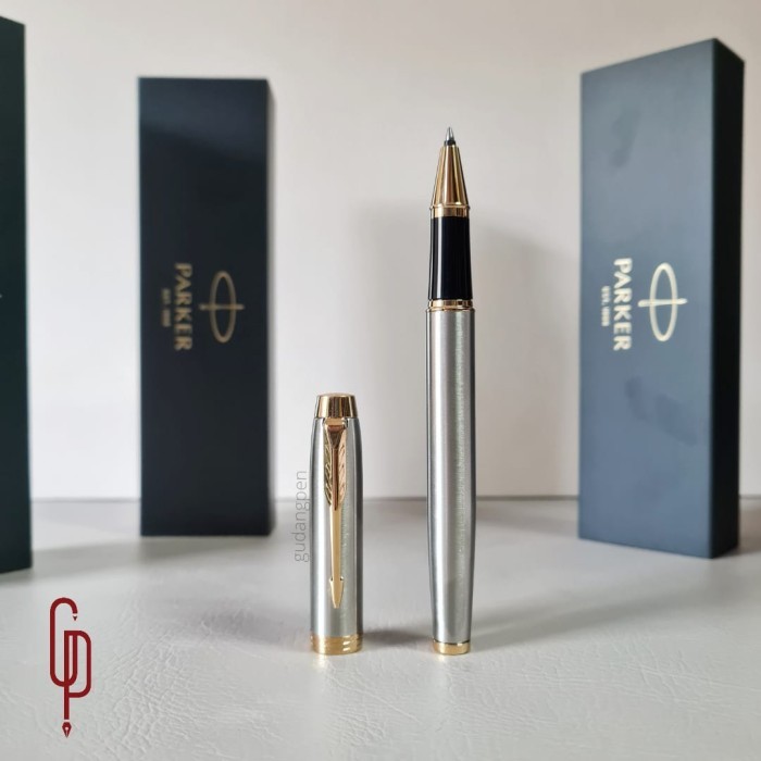 

Ready Pulpen Parker Original IM Brushed Metal Gold Trim (Klip Emas) RB