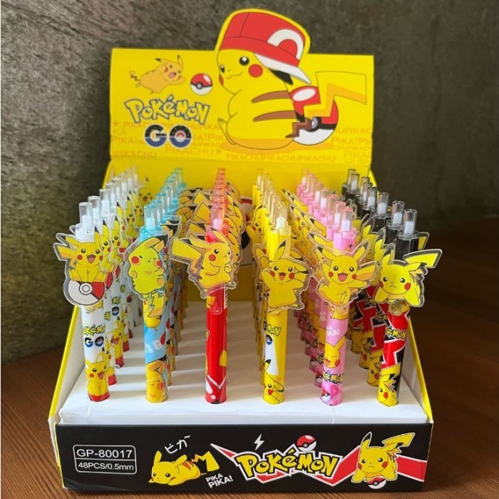 

Ready Paket Usaha Pulpen Akrilik Sanrio Ink Pen Pokemon Pen Cetek ( 48pis)