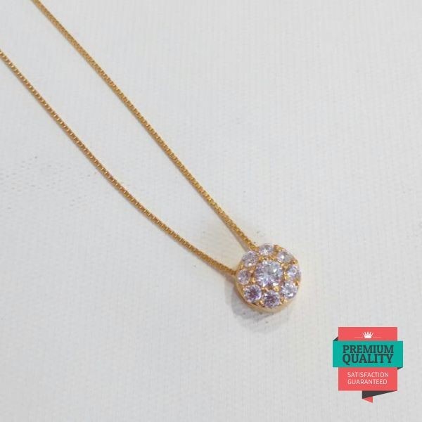 Promo Kalung model diamond emas asli kadar 875 Keren