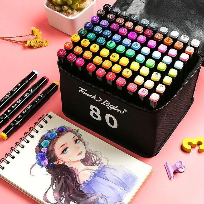 

120Warna Aimilo Spidol Warna Warni 1 Set Sketch Marker 2 Tip Touch MarkerWarna Stabilo Touch