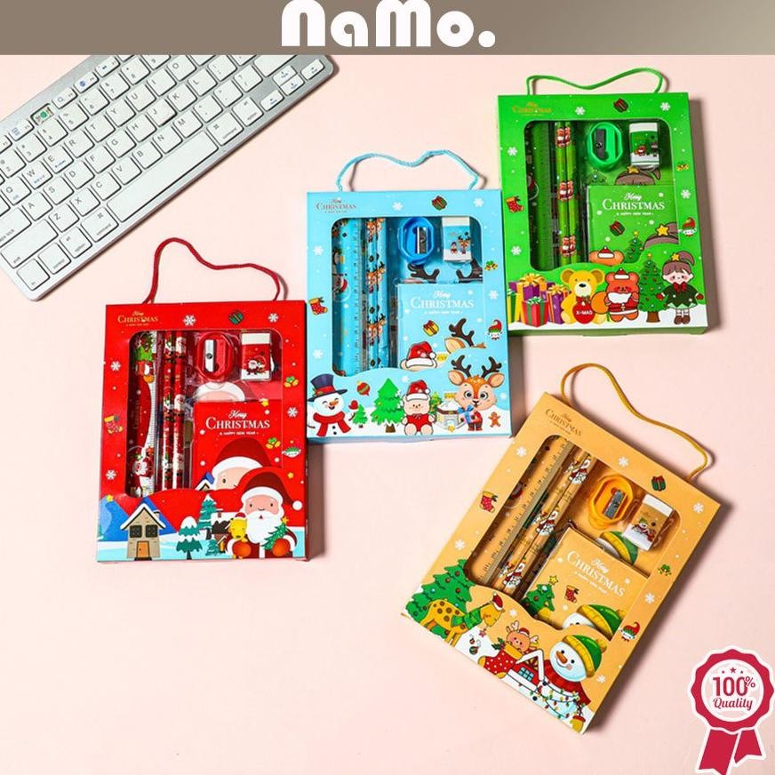 

Alat Tulis Set Christmas Edition/ Set Stationery X-Mas/ Paket Alat Tulis Tema Natal/ Souvenir Ulang Tahun Anak/ Kado Natal Anak Kilat