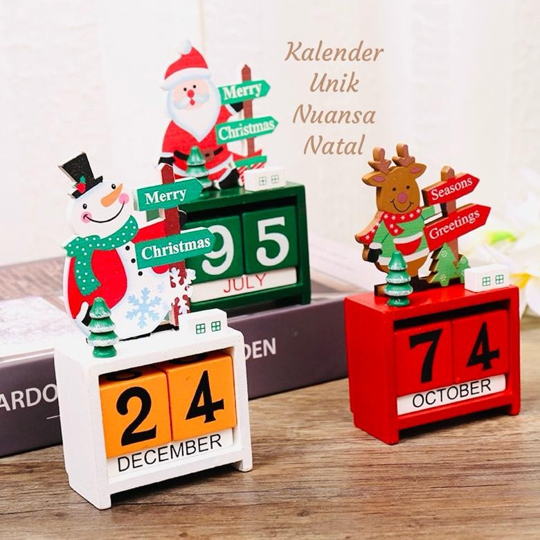 

Motif Natal Kalender Unik Nuansa Natal Bahan Kayu Tanpa Batas Kado Hadiah Christmas Cod