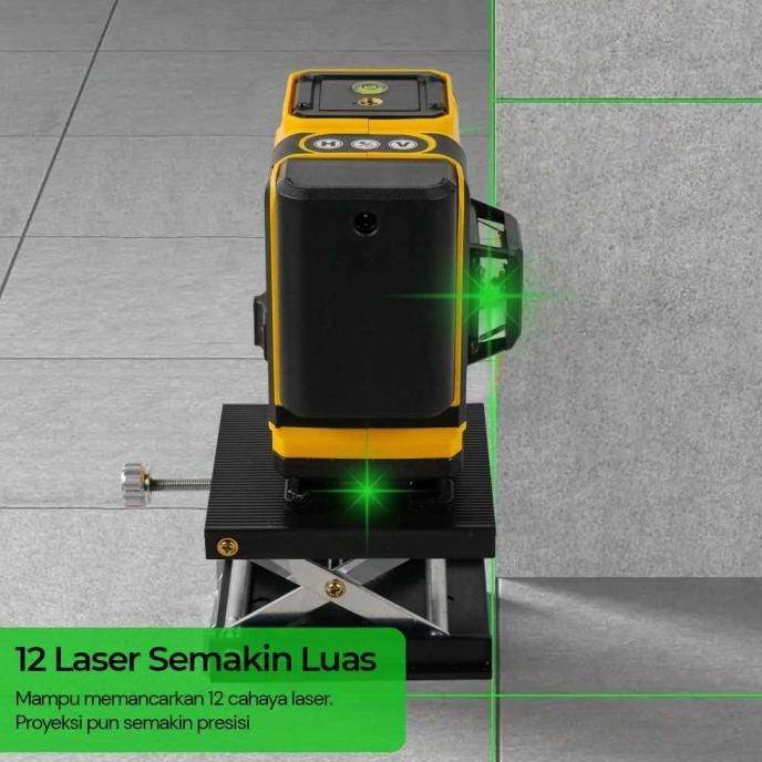 Alat Ukur Laser Pasang Keramik Lantai Dinding Akurat Presisi 12 Garis