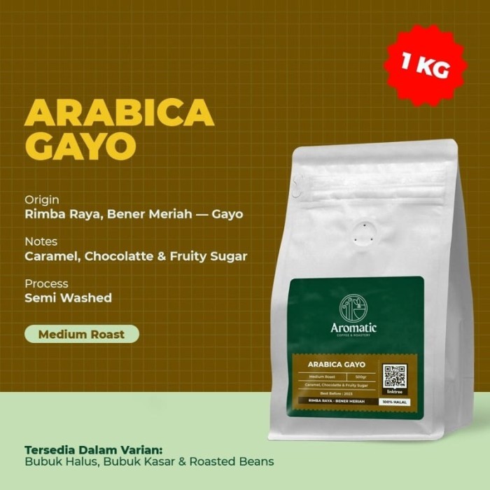 

Kopi Aceh Arabica Gayo 1 Kg Kopi Ulee Kareng Bubuk dan Biji