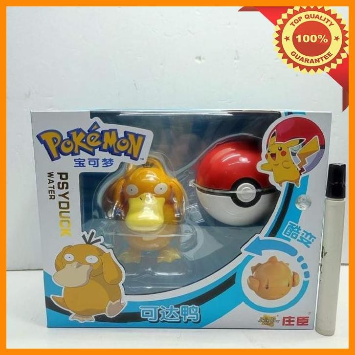 (AFP) MAINAN ACTION FIGURE POKEMON PSYDUCK WATER POKEMON BALL WITH ANIMAL