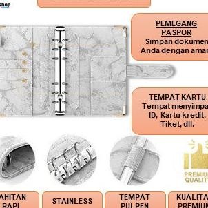 

Bugdgeting Binder A6 Organizer Uang Cash Budget Envelope Zipper Bahan