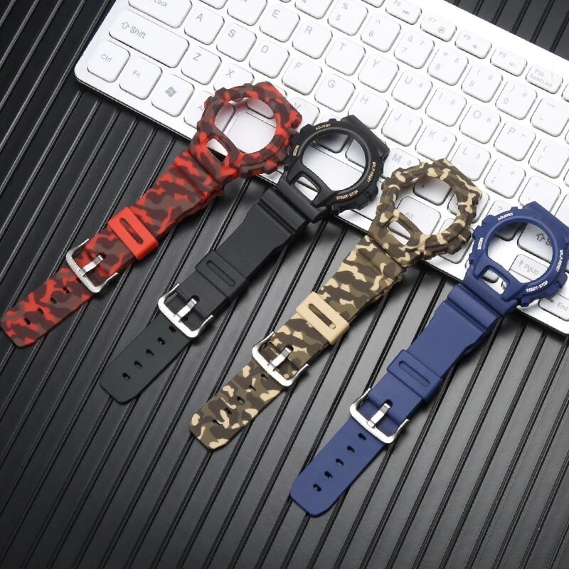 Set Kotak Jam Tangan Tali Resin Cocok untuk Casio G-SHOCK DW6900 DW6600 DW6930 Pria Wanita Tali Kamu