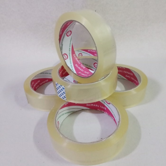 

LAKBAN ISOLASI SELOTIP DAIMARU 1/2 INCH DAN 1 INCH BENING TRANSPARAN TERMURAH