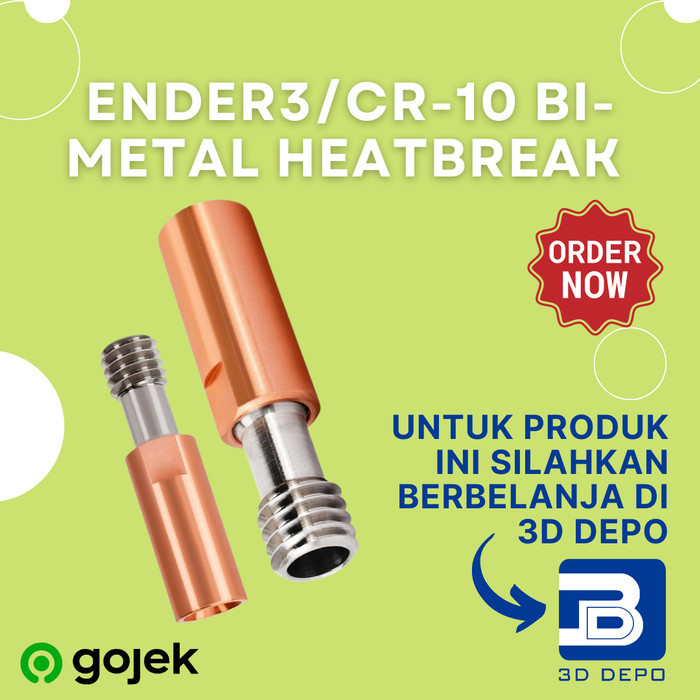 Ender3/CR-10 Bi-Metal Heatbreak Titanium Alloy Copper Throat 1.75mm