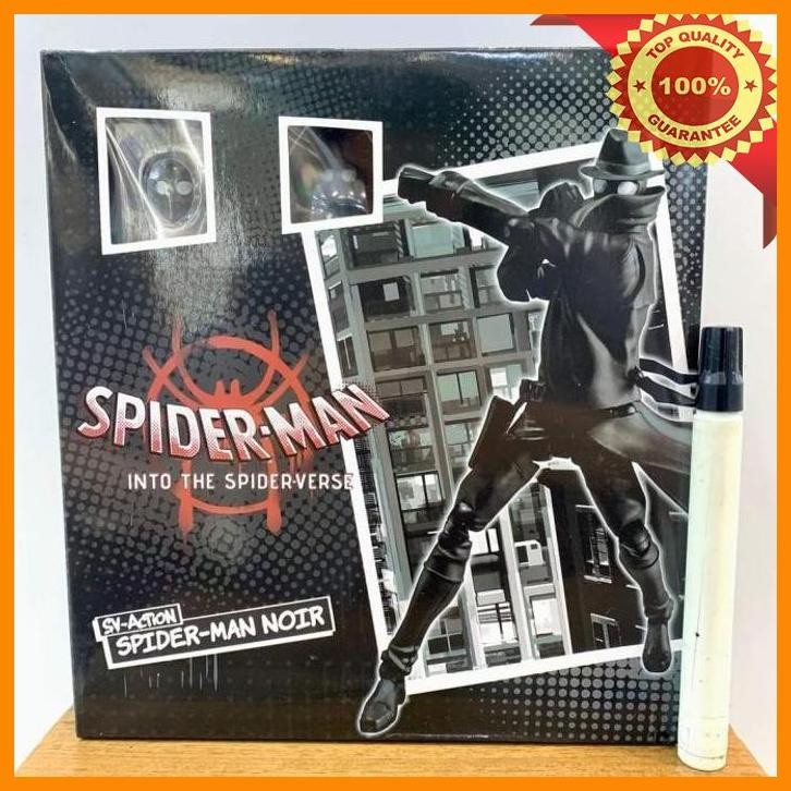 (AFP) MAINAN FIGURE SPIDERMAN SENTINEL NOIR DETAIL ARTIKULASI RECAST TINGGI