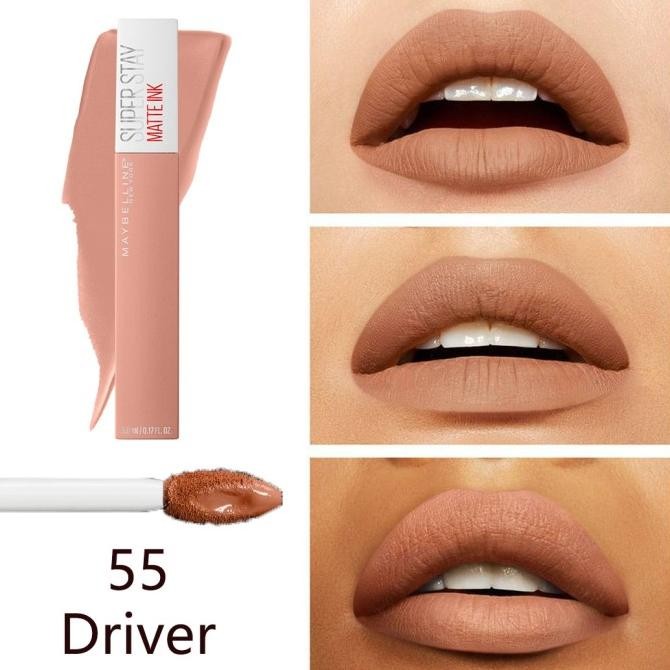 TERMURAH - Maybelline Lip Cream Super Stay Matte Ink Unnude Driver 55, 5ml