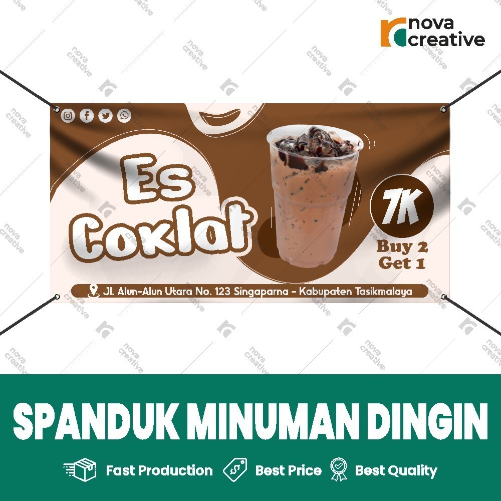 Print Spanduk Aneka Minuman Baligho Print Banner Free Design