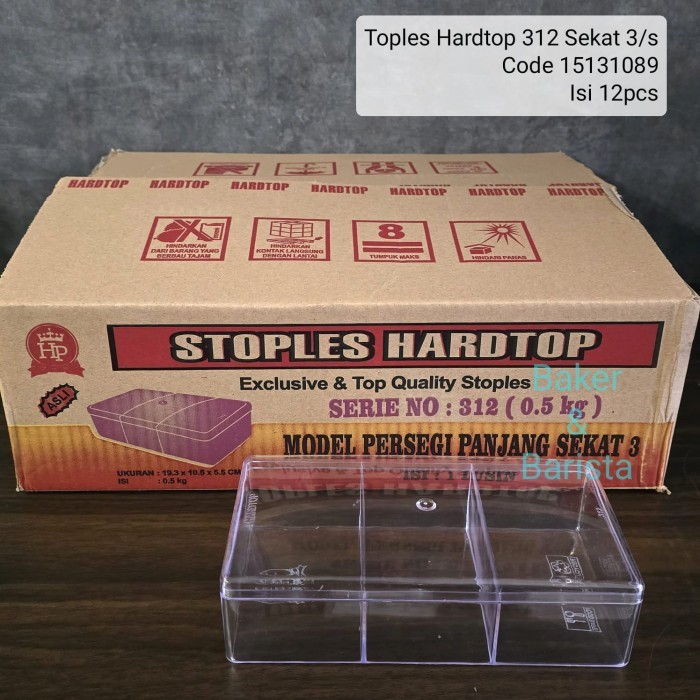 

TERBARU TOPLES HARDTOP 312 350GR PERSEGI PANJANG SEKAT 3 / 1 LUSIN TOPLES DESSERT CUP COOKIES