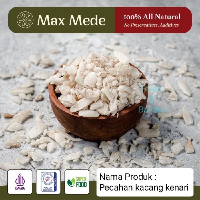 

TERBARU MAX MEDE KACANG KENARI SLICE MENTAH / PECAHAN KACANG KENARI 200GR/1KG
