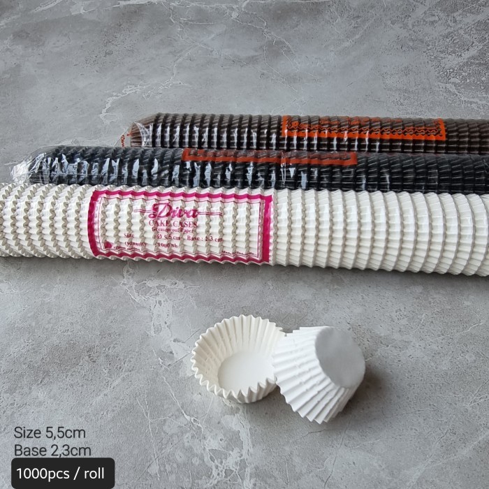 

TERBARU 1000PC/ROLL DIVA CASE NASTAR CUPCAKE CASE 5,5CM BASE 2,3CM KERTAS BAKE