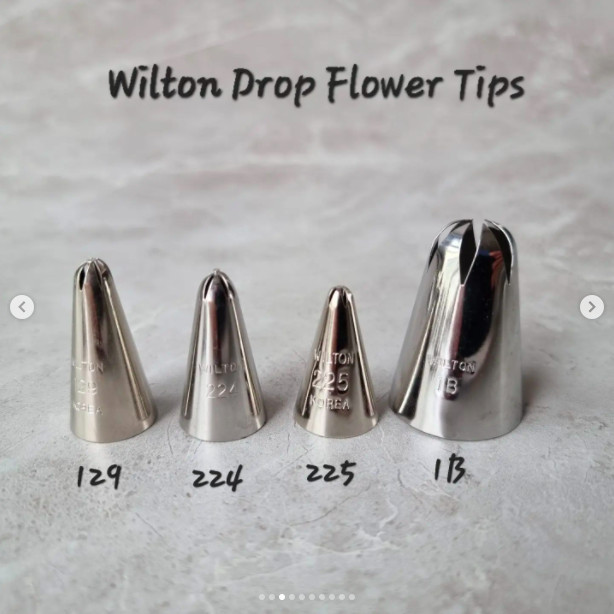 

TERBARU WILTON DECORATING SPUIT TIPS DROP FLOWER # 129 224 225 190 2D 2E 1B 1C