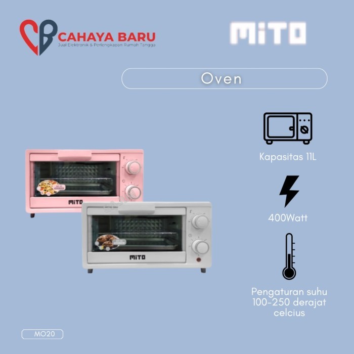 MITO Oven Listrik Mini Oven MITO MO 20 Kapasitas 11 Lt