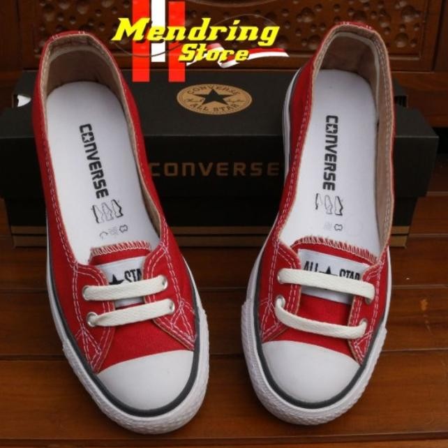 Sepatu Converse Allstar Kets Wanita Balet 3 Tali Sneakers Korea Cewe K
