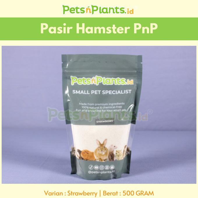 TERBARU - Pasir Hamster Wangi Hamster Bath Sand PetsNPlants.id Strawberry 500gr