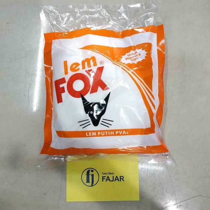 

------] Lem putih PVAC FOX 400 gr kemasan kantong orange