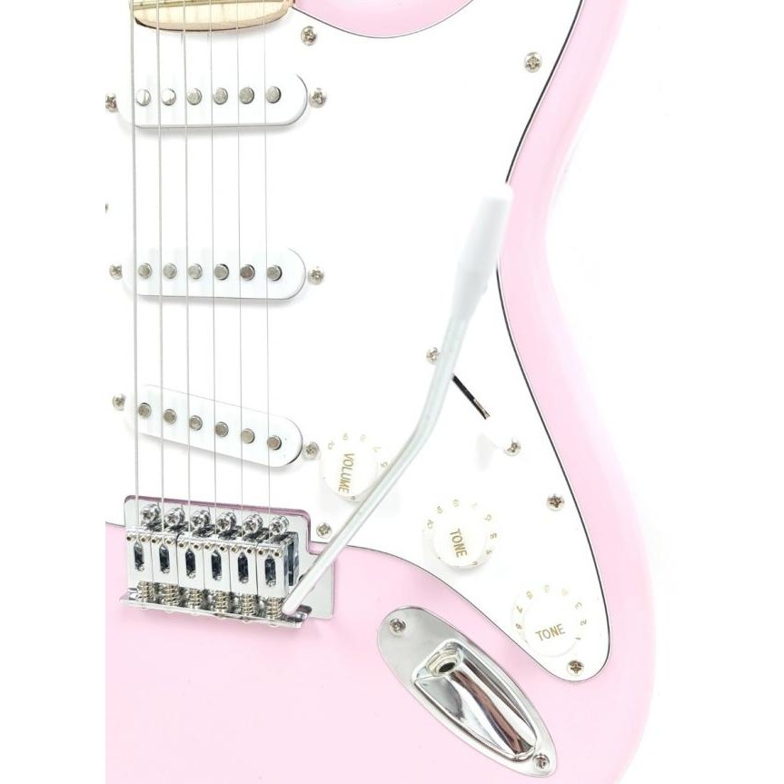 Gitar Elektrik Fender Stratocaster Pink Bonus Tas Kabel Ja Listrik