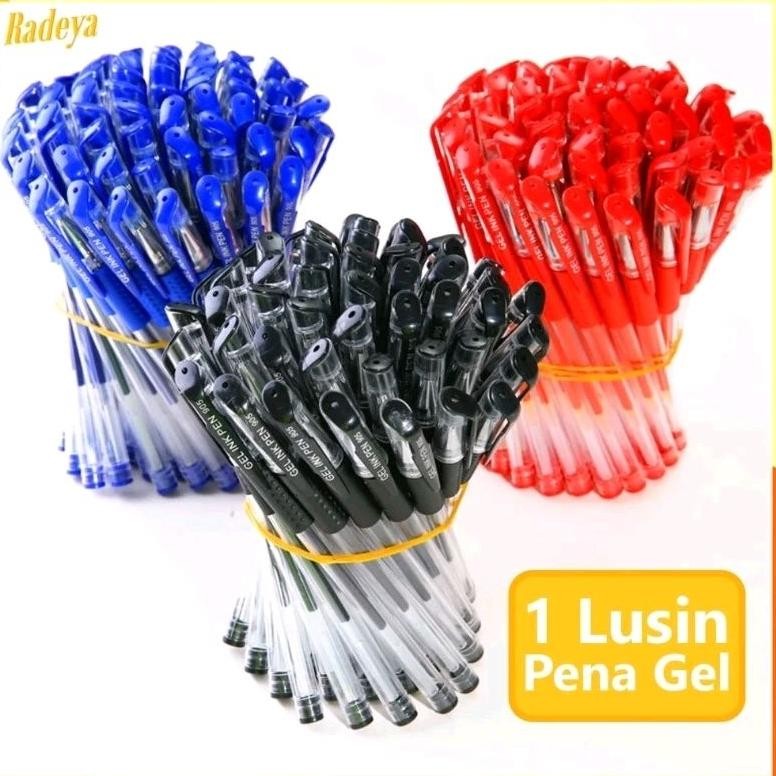 

RADEYA Pulpen 1 Lusin Isi 12 Pcs Gel 0.5 mm Bisa Diisi Ulang Balpoint Tinta Gel Import Murah