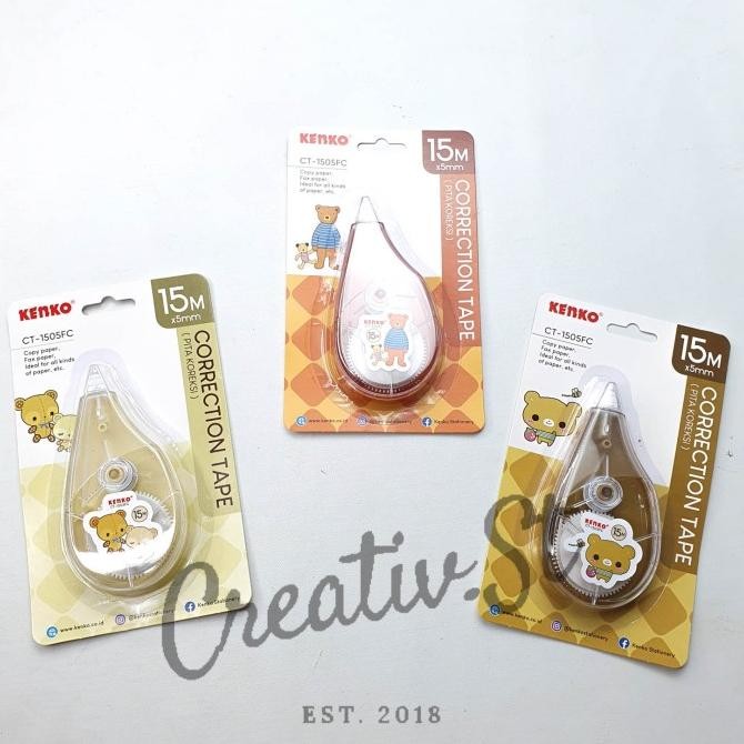 

TERMURAH - Tip-ex Kertas / Correction Tape KENKO CT-1505FC Fancy 15 M x 5 mm