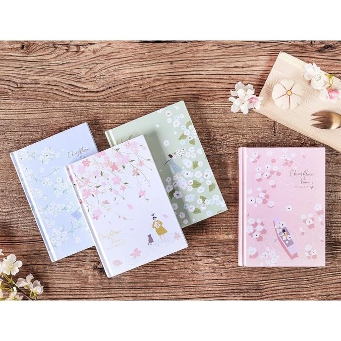 

BEBAS ONGKIR - Cherry Blossom Rain Hardcover Mixed Notebook B6 [CREATIV]