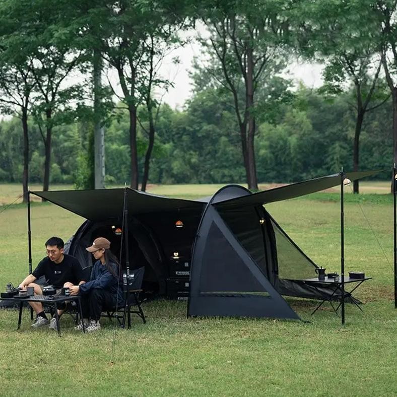 tunnel tent camping portable waterproof windproof family tent large lightweight easy setup tunnel te