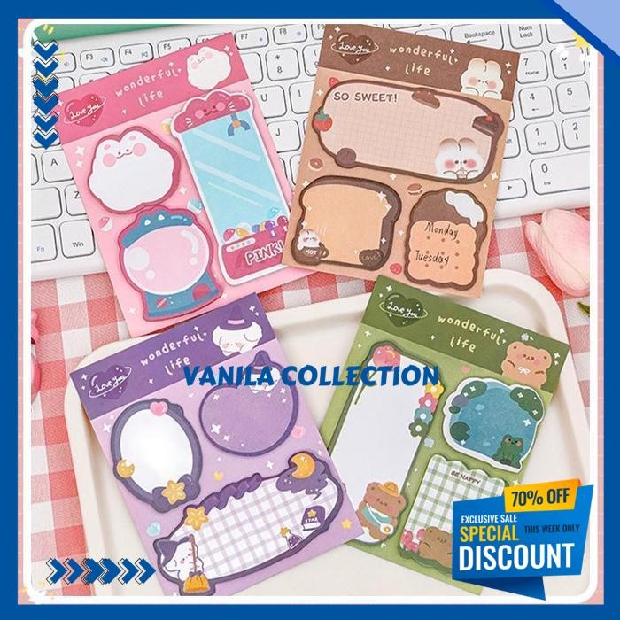

SET CATATAN TEMPEL HEWAN LUCU LUCU KARTUN KREATIF STICKY NOTES MULTIFUNGSI ALAT TULIS ANAK KOREAN AESTHETIC GS TERLARIS