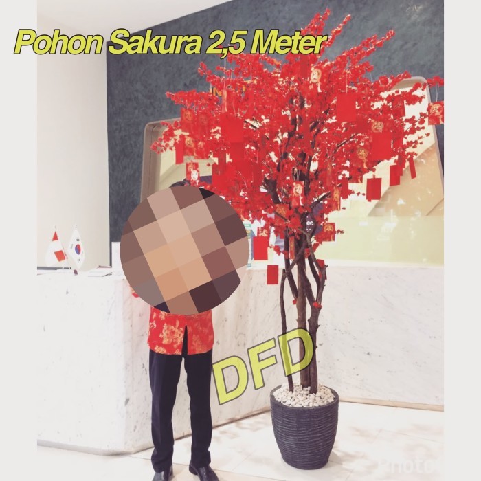 #@#@#@#@] Pohon Sakura 2,5 Meter Model Jumbo Payung / Pohon Angpao Imlek