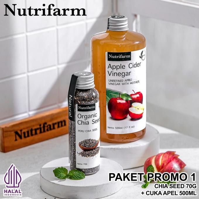 

HARGA DISKON NUTRIFARM PAKET CUKA APEL 500 ML DAN CHIA SEED 70GR