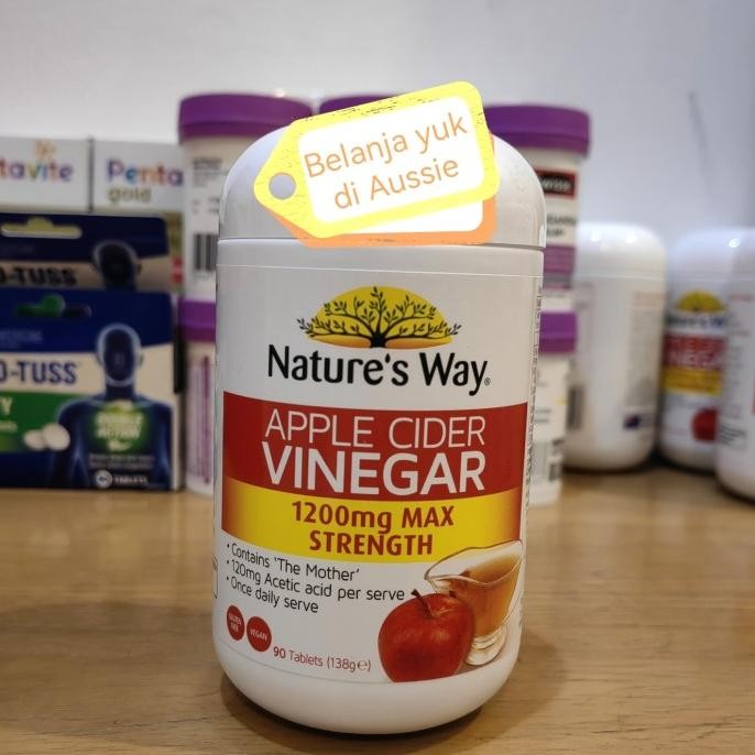 

HARGA DISKON Nature's Way APPLE CIDER VINEGAR 1200mg MAX STRENGTH - 90 Tablets