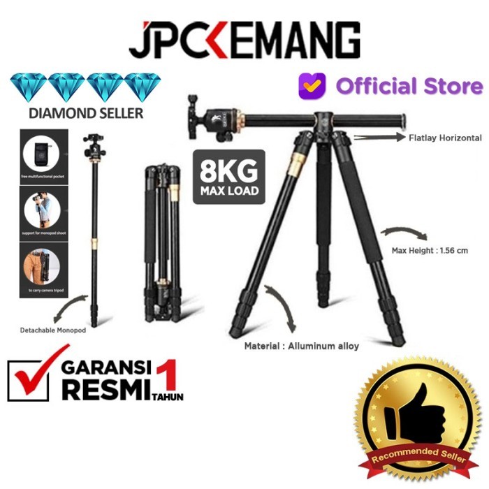 Beike Qzsd Q999H Tripod Flatlay Horizontal Monopod Beike Q999 H Resmi