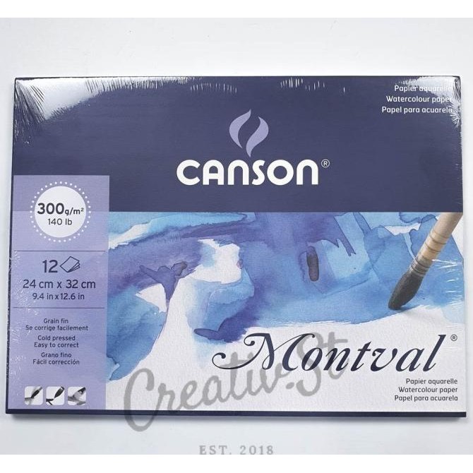 

Canson Montval 24 X 32 Watercolor Paper 12 Sheet 300 Gsm