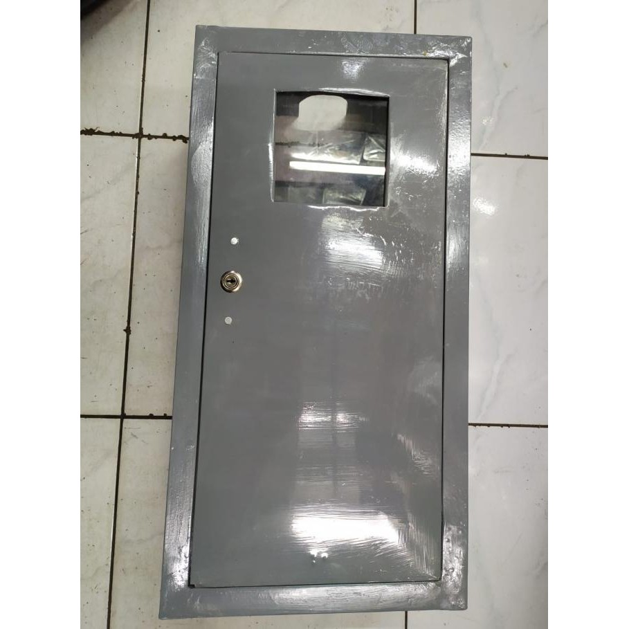 BEBAS ONGKIR - Box Tutup KWH Meter 3 Phase Bahan Kaleng Kunci