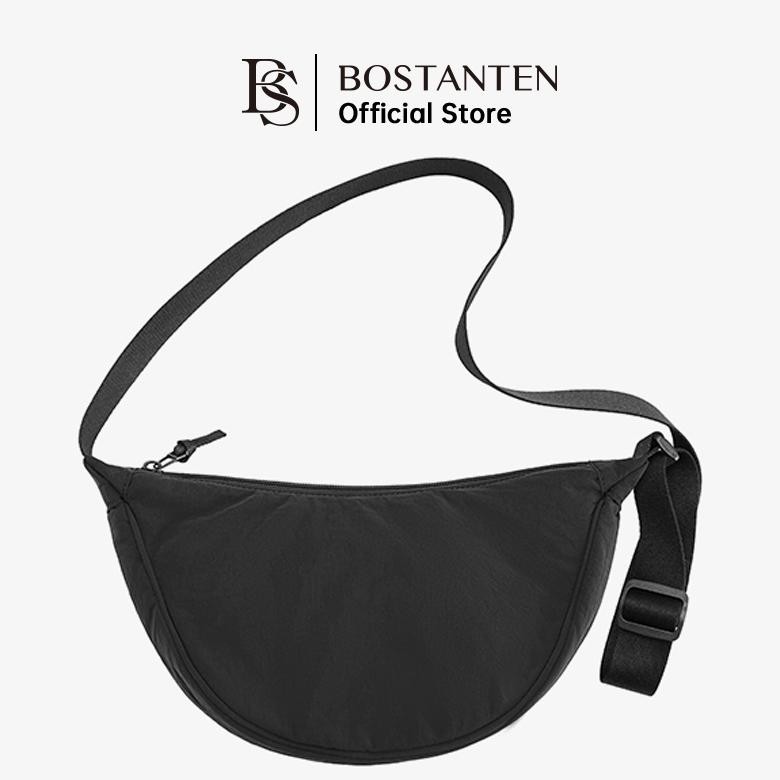 BOSTANTEN Tas Bahu Cewek Wanita Mini Kanvas Tas Selempang Wanita Warna solid Casual Round Shoulder S