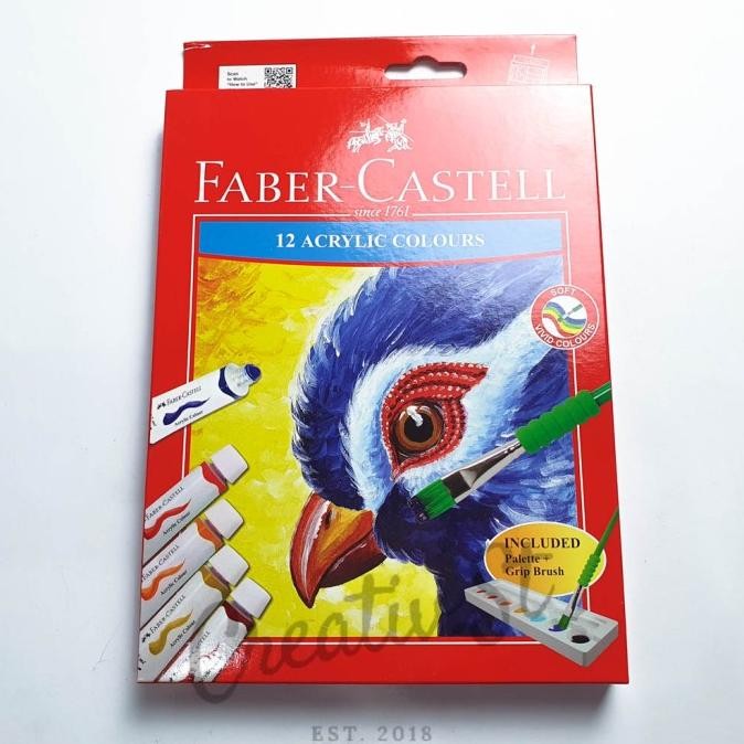 

TERMURAH - Cat ACRYLIC 12 Warna Faber Castell Set 12 ml