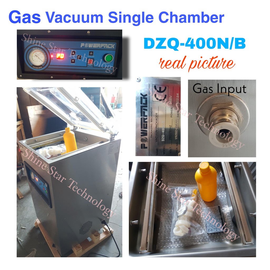 Mesin Vacuum Single Chamber Vacuum Chamber with Nitrogen Gas Input DZQ-400N/B DZQ-500N/B POWERPACK