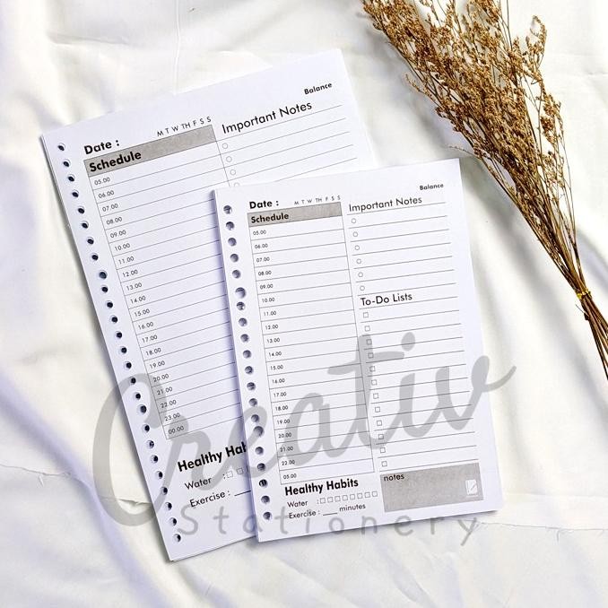 

[Tulis.Id] Simple Daily Planner A5 Loose Leaf Binder 100 gsm